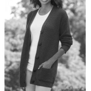 Chadwick's of Boston Cotton Black Cardigan Sweater